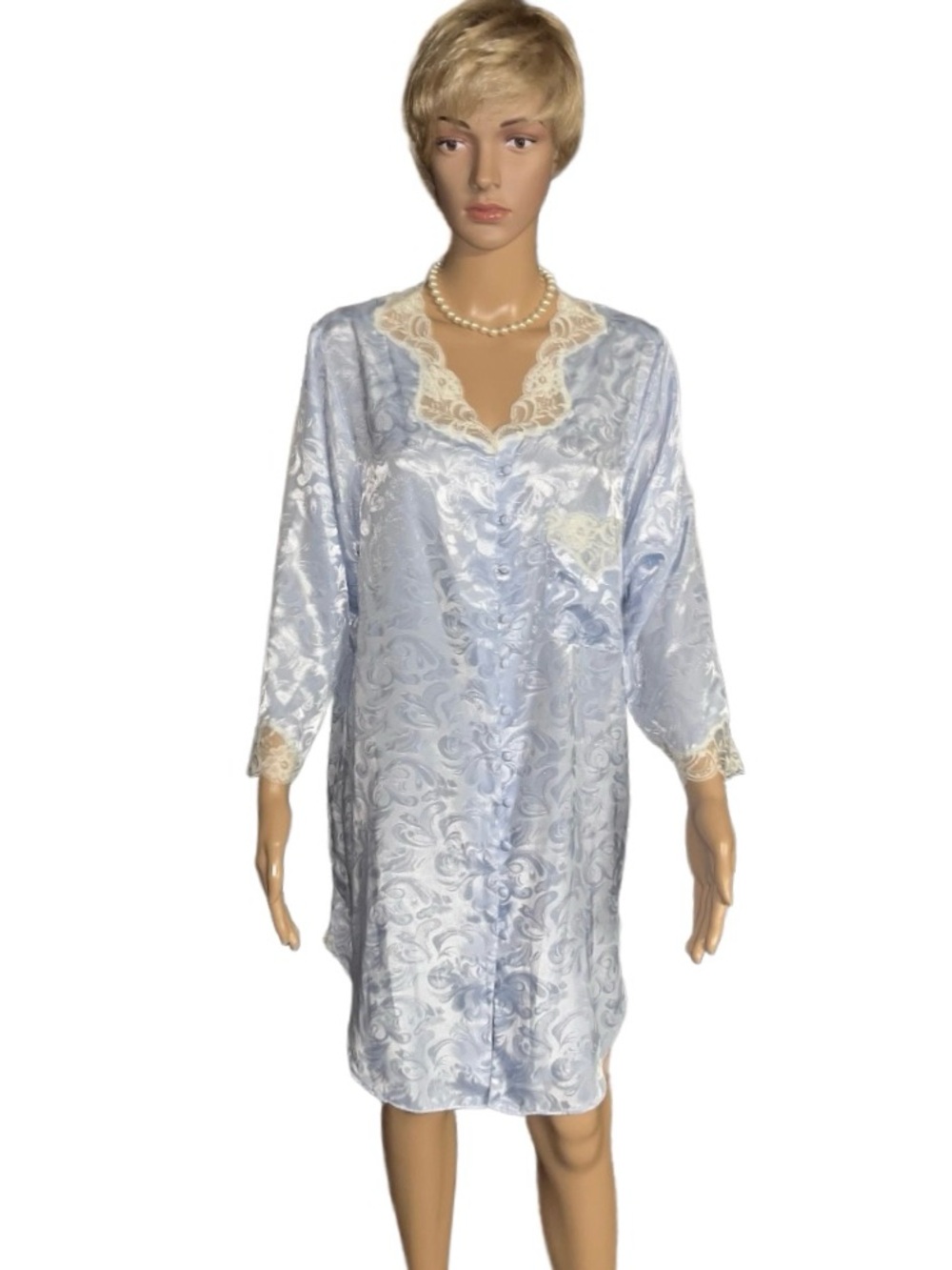 Partner’s Mervyn’s ~ Vintage ~ Medium ~ Purple W/ White Floral Lace ~ Nightgown